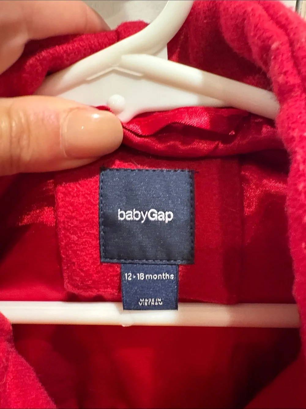 GAP Girls Red Bow-Front Pea Coat